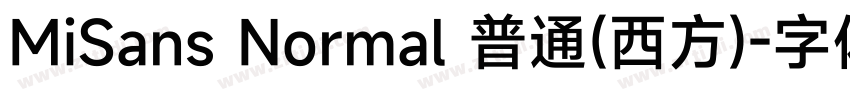 MiSans Normal 普通(西方)字体转换